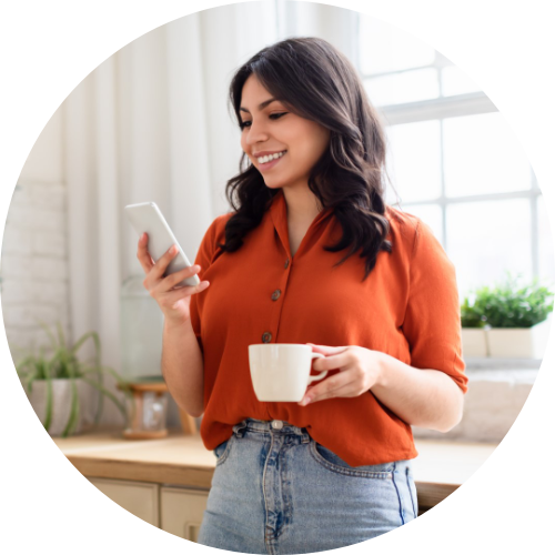 Member using mobile banking